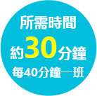 所需時間約30分鐘 每40分鐘一班